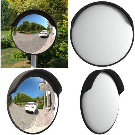 Miroir De Traffic Convexe D Ext Rieur Noir Cm Polycarbonate