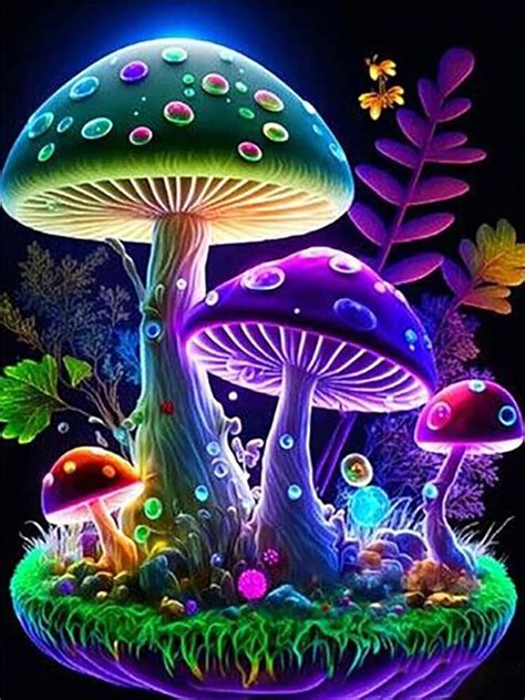 Amazon Henaraw Mushroom Diamond Art Painting Kits For Adults D