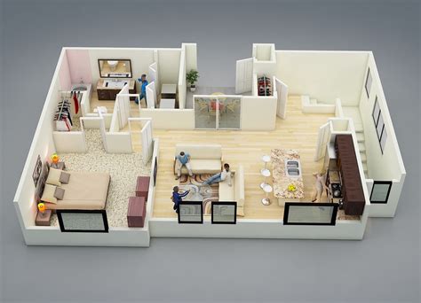 25 One Bedroom House/Apartment Plans