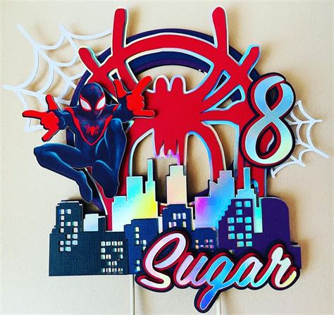 Spiderman Miles Morales Cake Topper Etsy