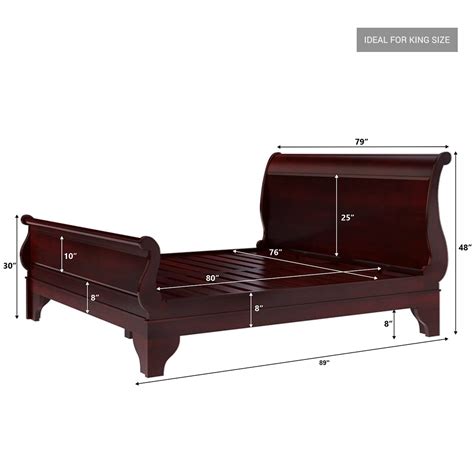 Carina Solid Wood Sleigh Bed Frame Shop In King Queen And Full Size