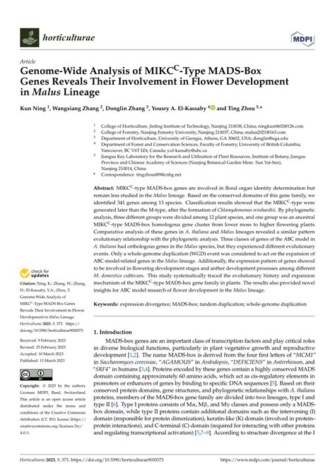 Pdf Genome Wide Analysis Of Mikcc Type Mads Box Genes Reveals Their