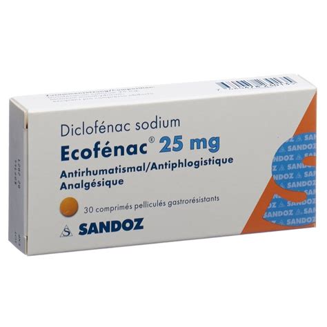 ECOFENAC Cpr Pell 25 Mg Blist 30 Pce Commander En Ligne