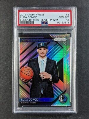 Panini Prizm Luka Doncic Silver Luck Lottery Rookie Rc Psa