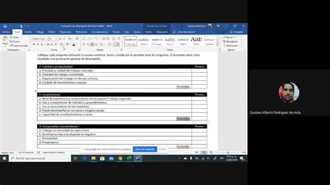Evaluaci N De Desempe O Parte Youtube