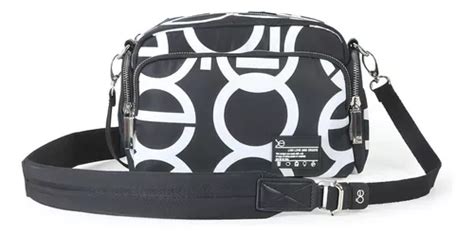 Bolsa Crossbody Para Mujer Cloe Dise O Monograma Estampado Color Negro