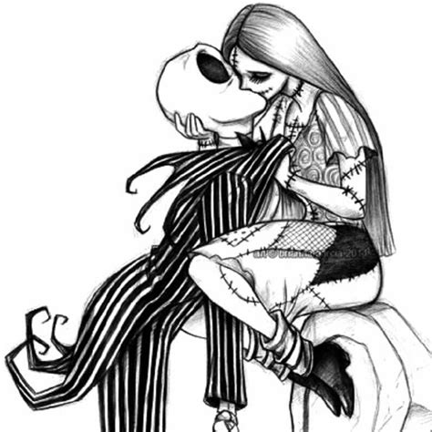 Nightmare Before Christmas Jack And Sally Drawings