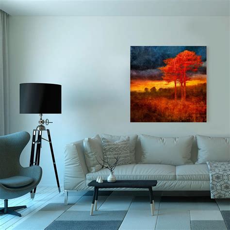 Fire Trees N E Red Trees Photographic Art No Naked Walls