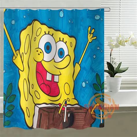 SpongeBob SquarePants Shower Curtain Personalized Custom Bath curtain ...