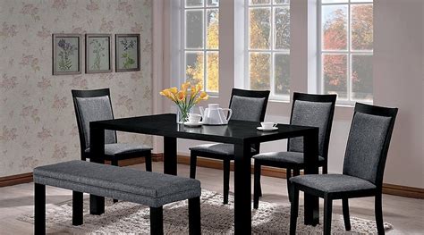 Contemporary Style In A Black Matte Finish 5 Piece Dining Set All Nations Furniture