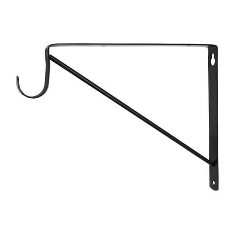 Everbilt Black Heavy Duty Shelf Bracket And Rod Support 19702 The