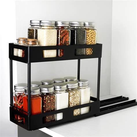 Amazon Weensmeil Pull Out Spice Rack Organizer For Cabinet