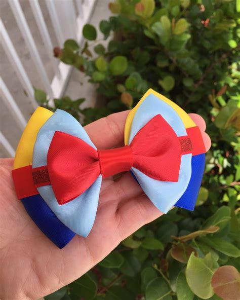 Snow White Hair Bow Etsy