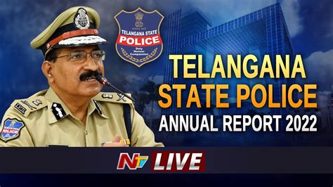 Live Dgp Mahender Reddy Press Meet L Telangana Annual Report