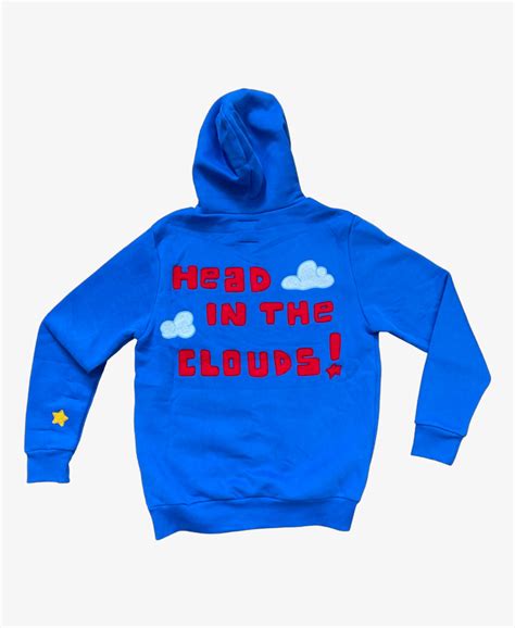 Clouds Royal Blue Skeleton Hoodie Abstractbyjules