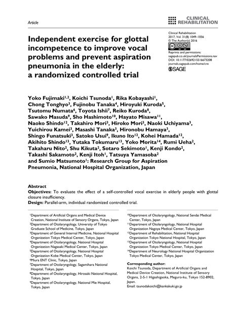 (PDF) Independent exercise for glottal incompetence to improve vocal problems and prevent ...