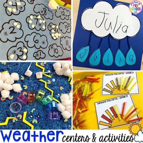 Weather Activities and Centers - Pocket of Preschool