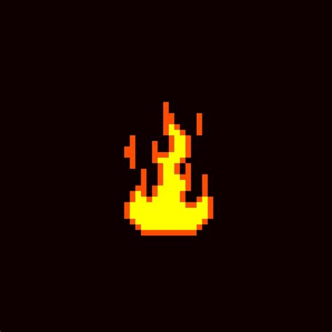 Flame Pixel Art Printable Digital Poster 3 Files in SVG, PNG and JPG - Etsy