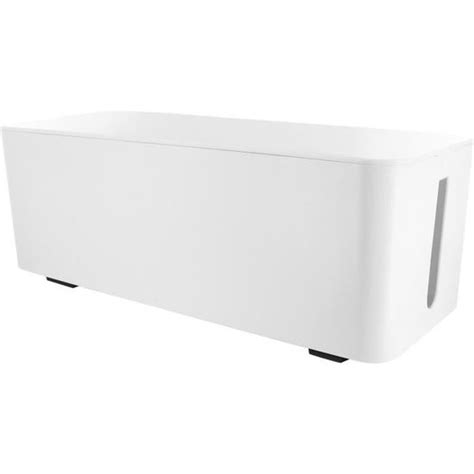 Coffret De Rangement C Bles Et Multiprises Grande Taille Blanc U