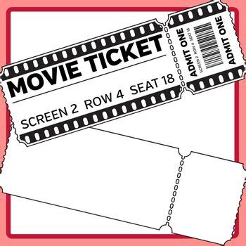 Movie Tickets Templates - Blank and Complete Cinema / Film Tickets Clip Art