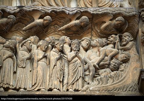 Medieval Gothic Sculptures of the South portal lintel - Royalty free ...