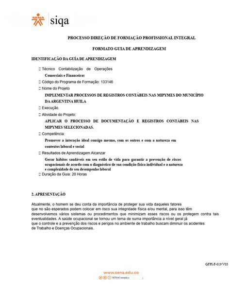 Guia De Formação Em Saúde Ocupacional Pdf Aprendizado Câncer
