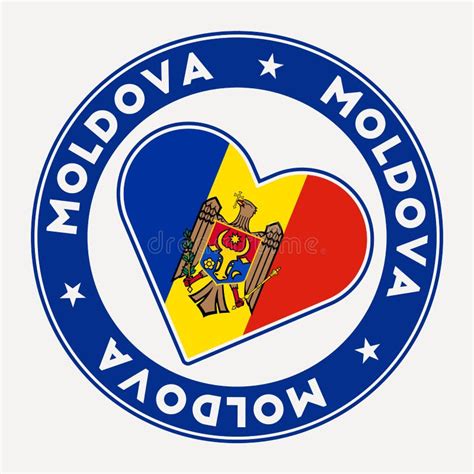 Insignia De La Bandera Del Coraz N De Moldova Ilustraci N Del Vector