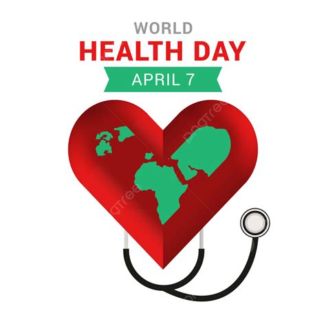 World Health Day Vector Hd Png Images World Health Day With Heart And