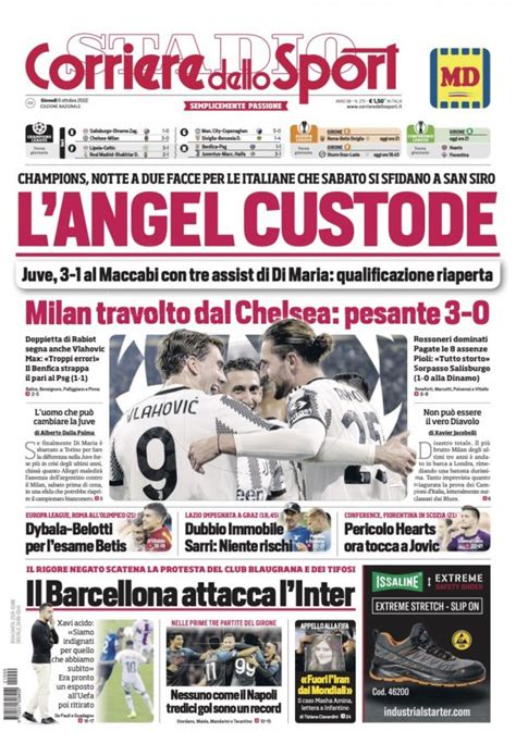 Prima Pagina Corriere Dello Sport Langel Custode