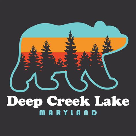 Hot Trend Deep Creek Lake Maryland Bear Deep Creek Lake Vintage Hoodie And Short Set By