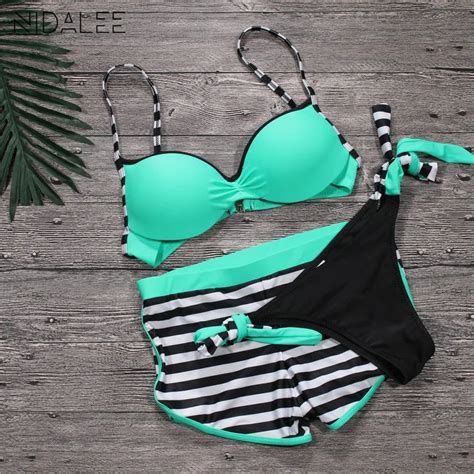 Summer Sexy Three Piece Women S Bikini Bathing Suit Flat Angle Triangle Swimming T Shirts Steel