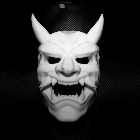 Oni Mask 3d Printing Model Traditional Japanese Mask Demon Etsy