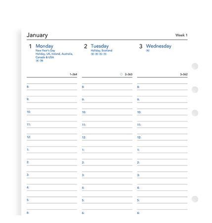 Filofax A5 Week On Two Pages Diary W Appointments 2024 English