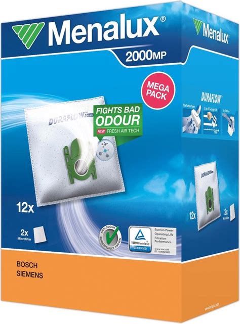 Menalux 2000MP - Stofzuigerzak geschikt voor Bosch en Siemens - 12 ...
