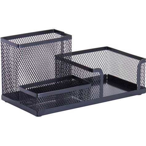 Wilko Mesh Desk Tidy Black Wilko