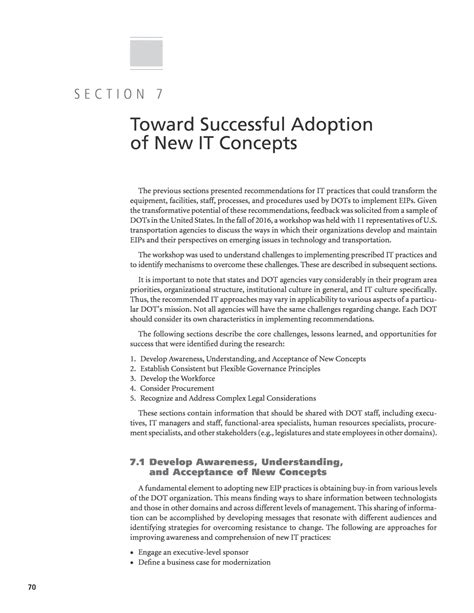 Section 7 Toward Successful Adoption Of New It Concepts Guidance