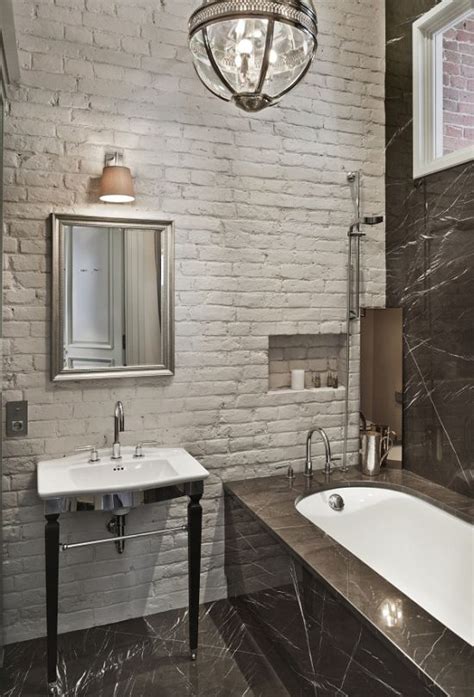 33 Bathroom Designs with Brick Wall Tiles | Ultimate Home Ideas