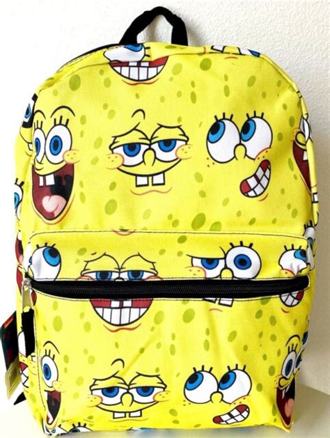 Spongebob Squarepants 16 Backpack School Bag All Over Print Nwt Ebay