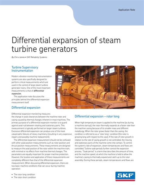 Differential Expansion Of Steam Turbine Generators Pdf Turbine