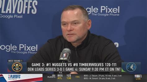 Michael Malone Postgame Interview Denver Nuggets Beat Minnesota