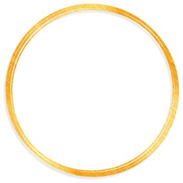 Aesthetic Golden Circle Frame Frames Circle Golden Png Transparent