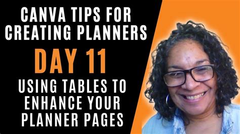 How To Create Tables With Canva Enhance Planner Pages Days Of