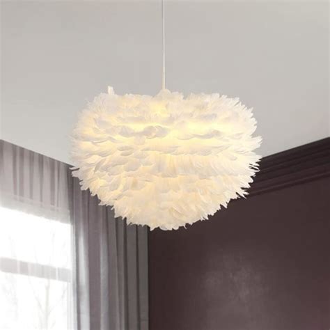 Led Suspension Plafonnier Moderne Salon Plume D Coration Pendentif