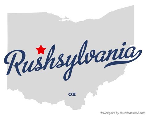 Map of Rushsylvania, OH, Ohio