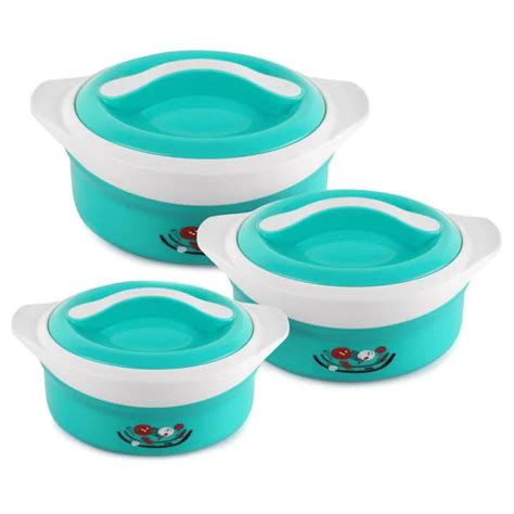 Cello Solaris Assorted Insulated Casserole Hot Pot With Lid Set Of