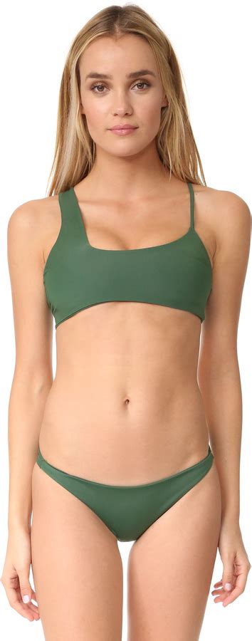 Mikoh Queensland Cross Shoulder Bikini Top 112 Shopbop Lookastic