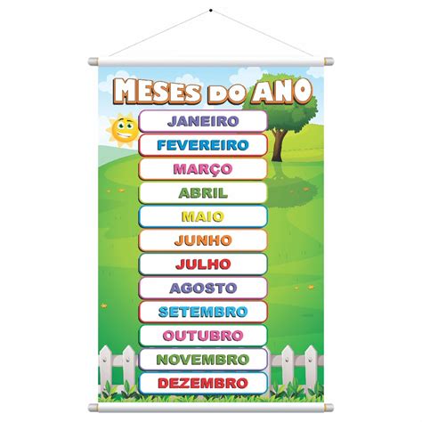 Banner Pedag Gico Meses Do Ano X Cm Did Tico Educa O Infantil