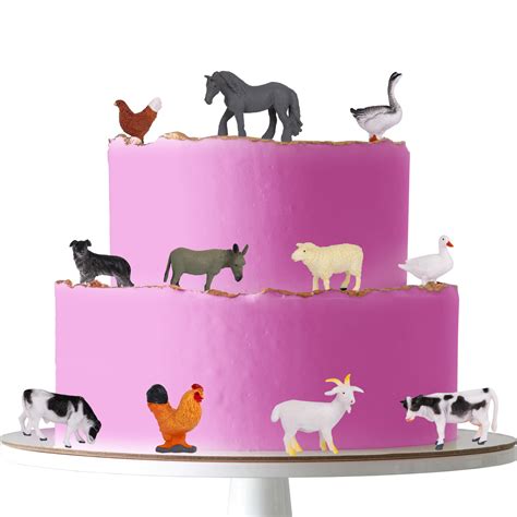 Farm Animal Figurines - Farm Animal Figures Set Includes 12 Pieces - 2 ...