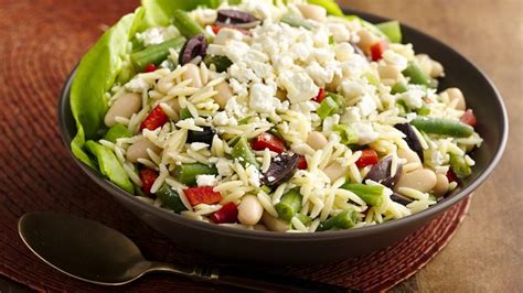 Lemony Orzo Two Bean Salad Recipe