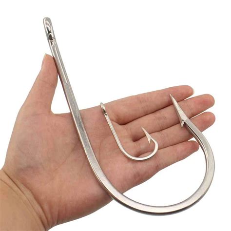 Pcs Lot Tuna Fishing Hooks Stainless Steel Big Game Lure